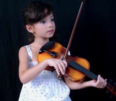 Violin and little girl